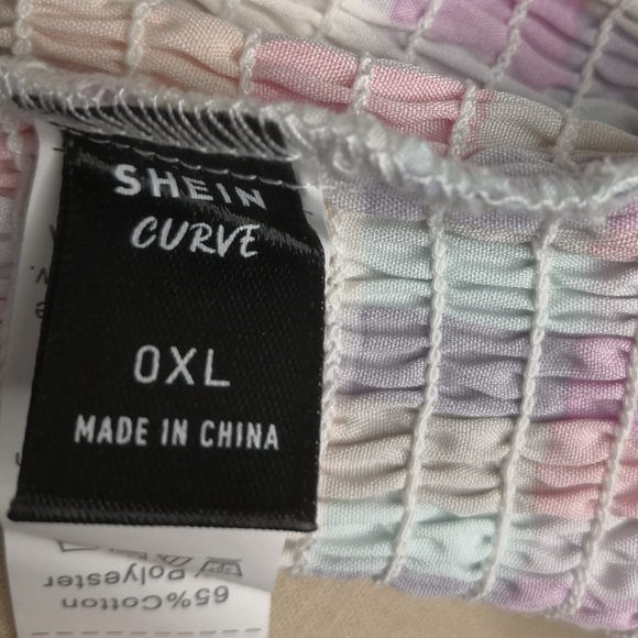 Shein shirred peplum pastel top - Picture 8 of 10